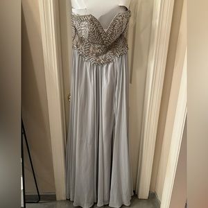 Silver formal dress